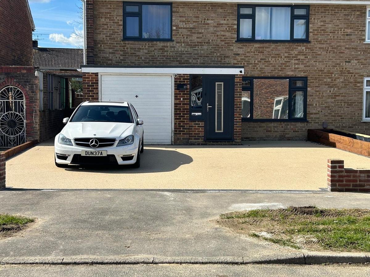 Resin bound driveway installed by Churchill Paving